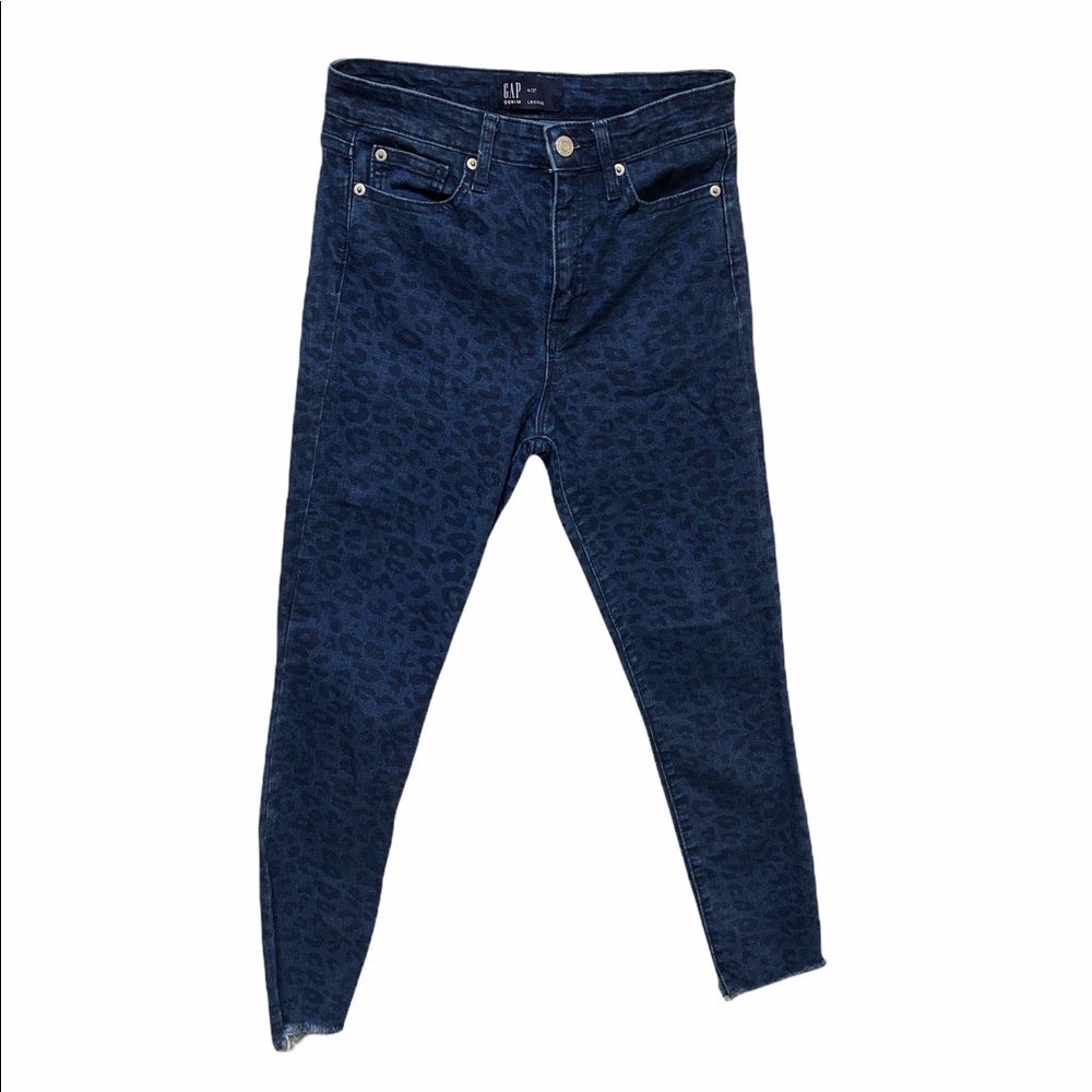 Gap denim leggings jeans cheetah print